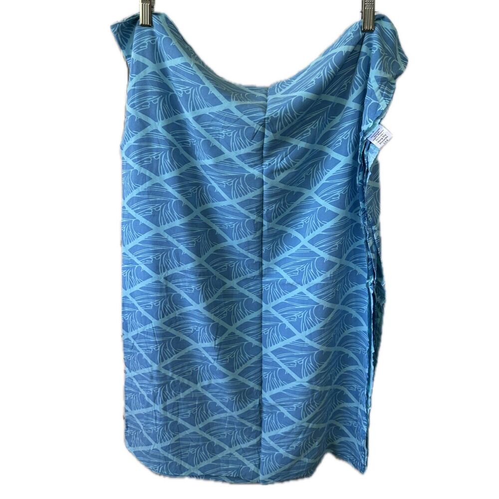 Kamea Designs Hawaiian Blue Bird Of Paradise Long Pareo Sarong Cover Up One Size